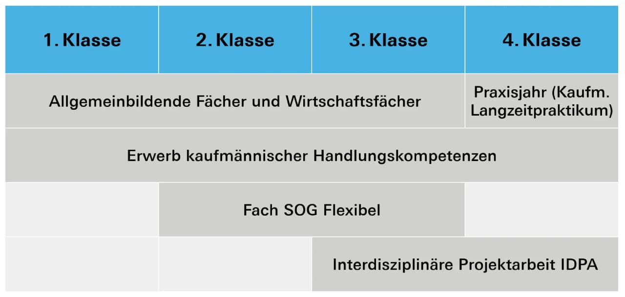 Grafik mit der Struktur der WMS auf die vier Klassen verteilt.