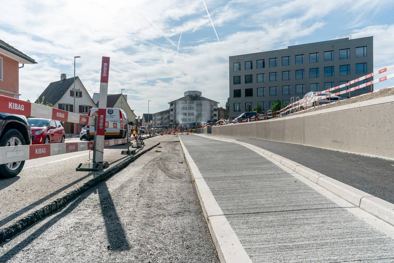 Baustelle Gehweg Buchserstrasse