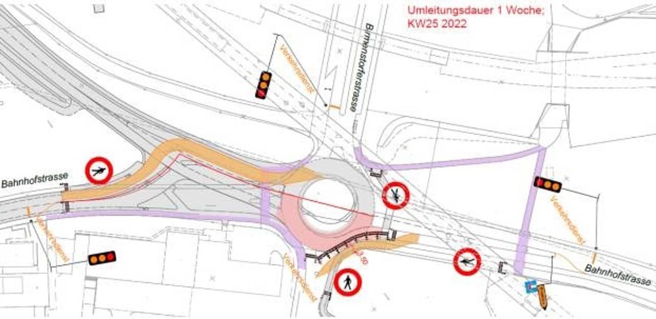 Bauarbeiten am Kreiseltanklager, Phase 1