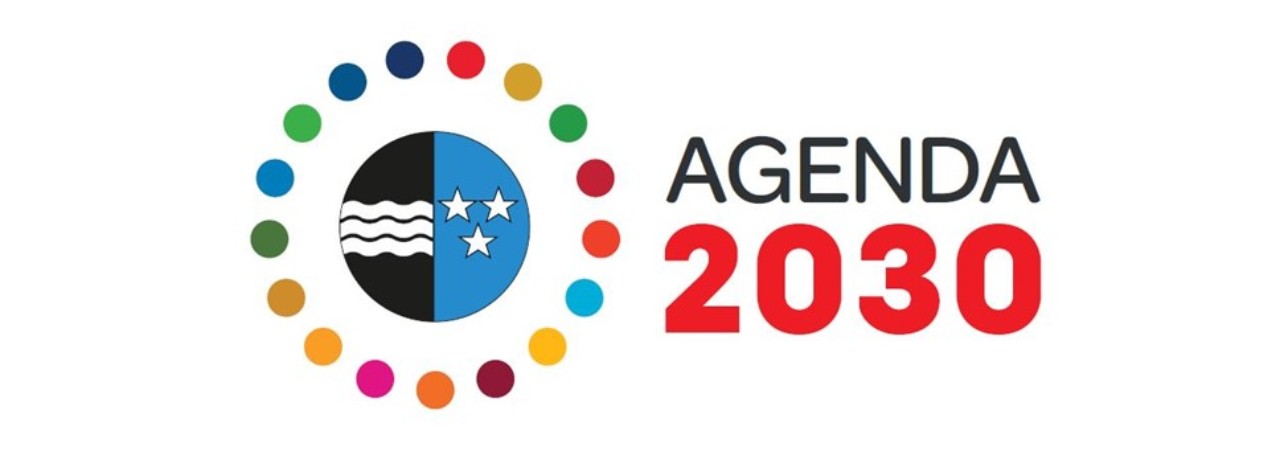 Logo der Agenda 2030 mit Flagge des Kantons Aargau in der Mitte.