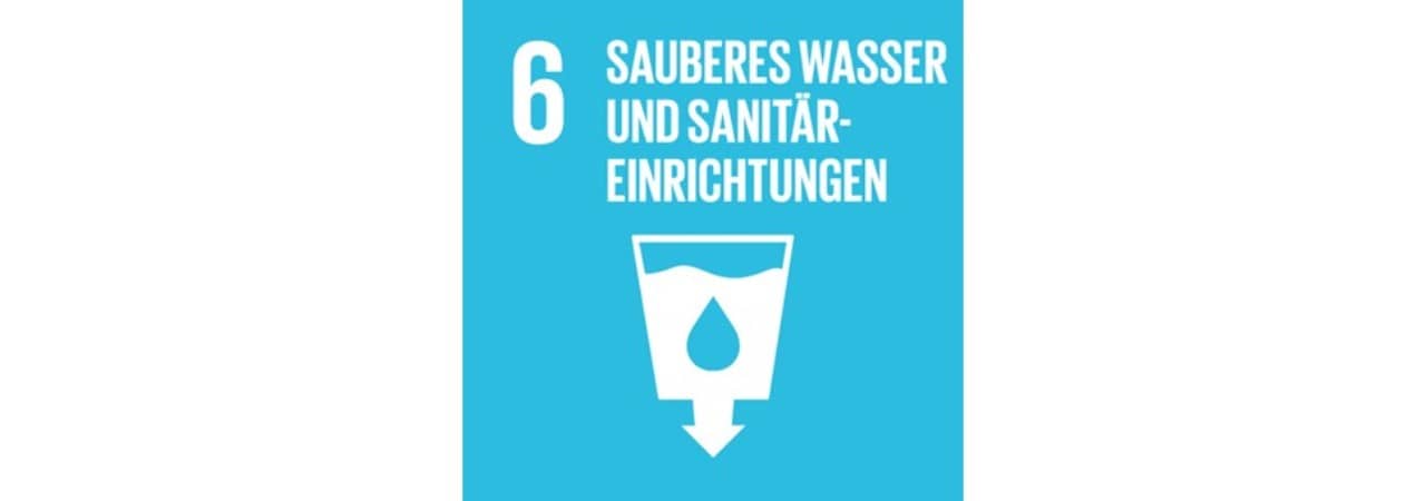 Logo SDG 6: Sauberes Wasser und Sanitäreinrichtungen