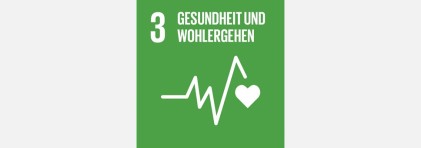 Logo SDG 3: Gesundheit und Wohlergehen