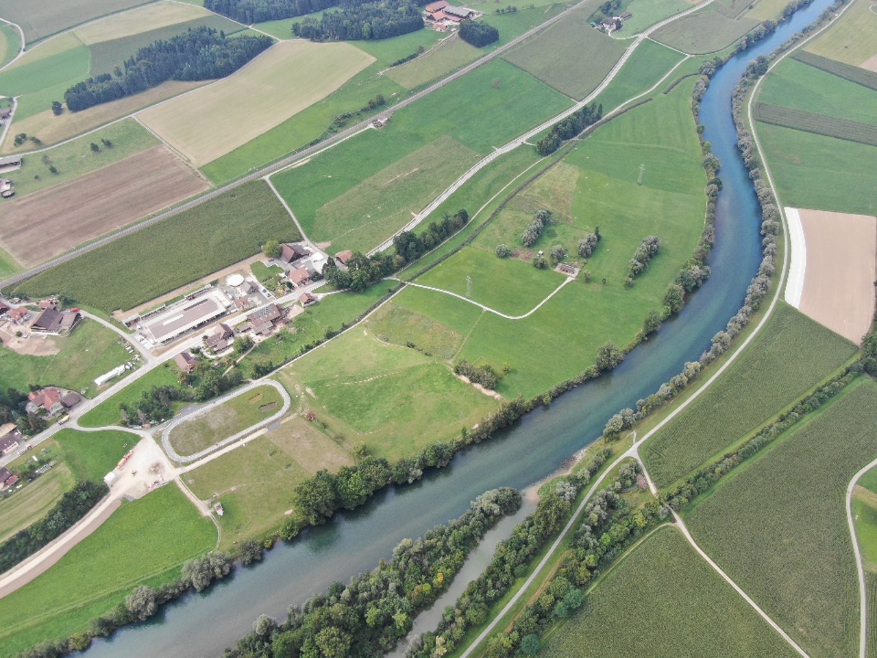 Geländekammer Reussegg vor der Auenregeneration